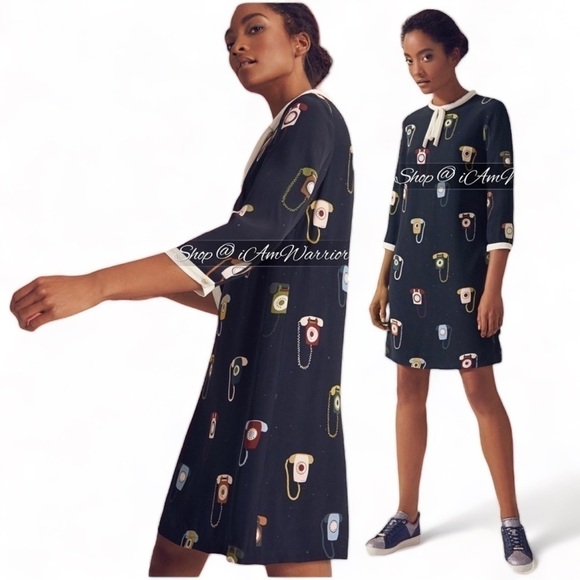 Ted Baker RARE mod telephone print shift dress *shop@iamwarrior - Picture 5 of 15